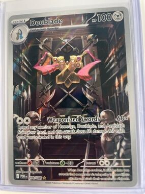 Pokemon Doublade Trading Card - Pink, Gold, Black